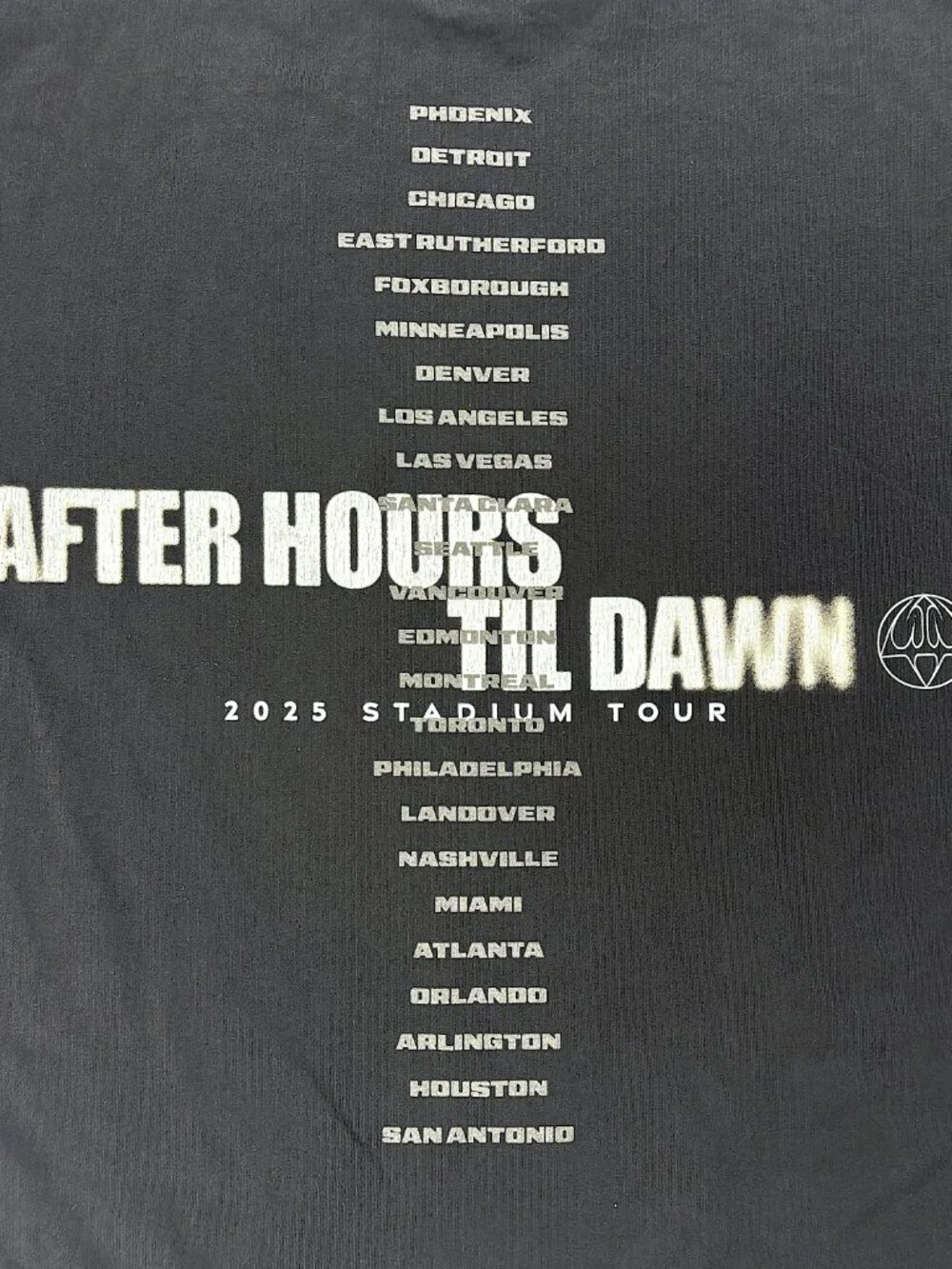 The Weekend After Hours Til Dawn T Shirt Black Sz L 2025 Stadium Tour Concert